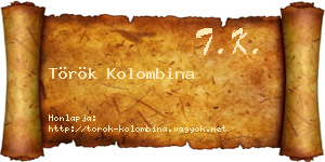 Török Kolombina névjegykártya