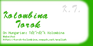 kolombina torok business card